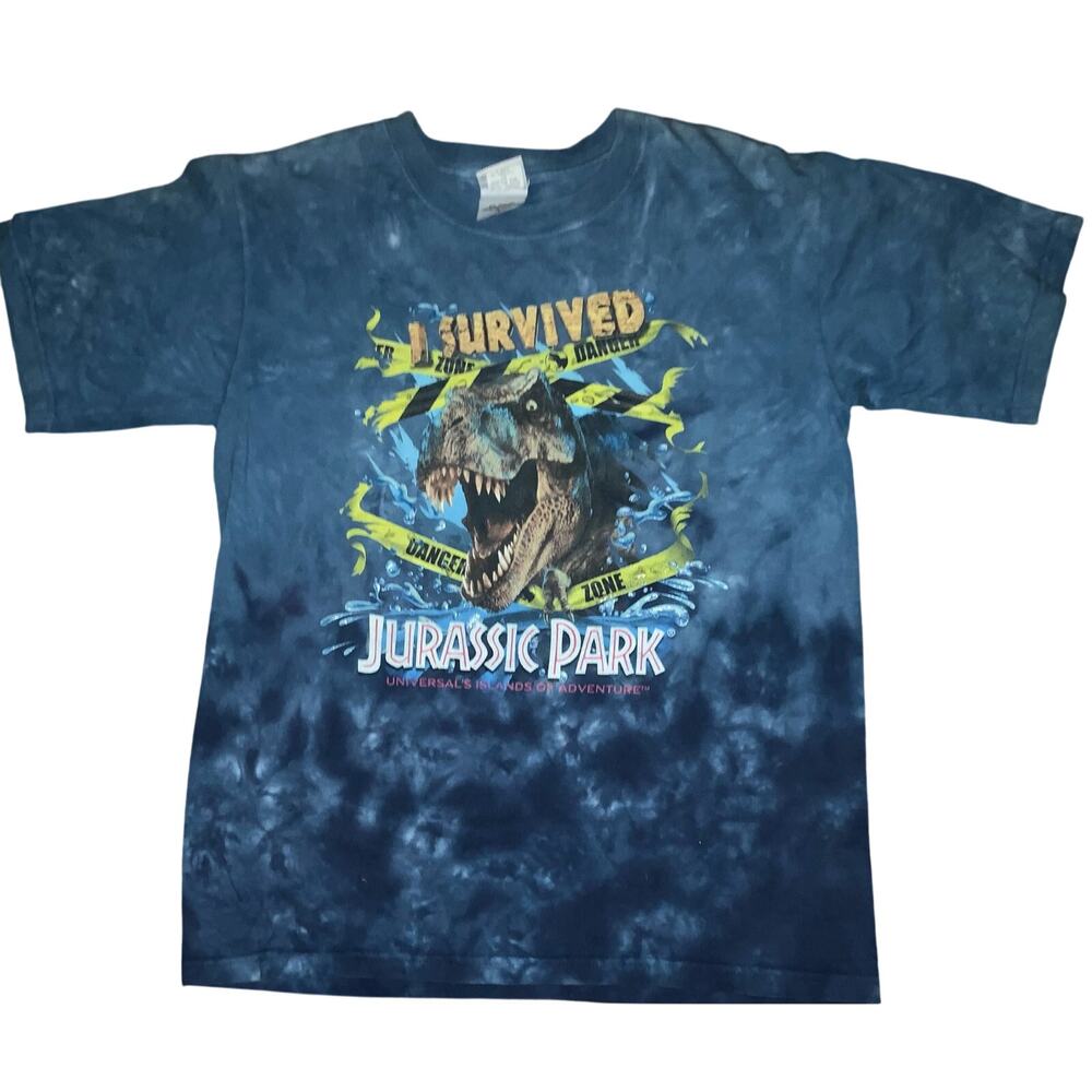 Vintage 90s survived Jurassic Park Universal Studio t-rex t-shirt youth large
